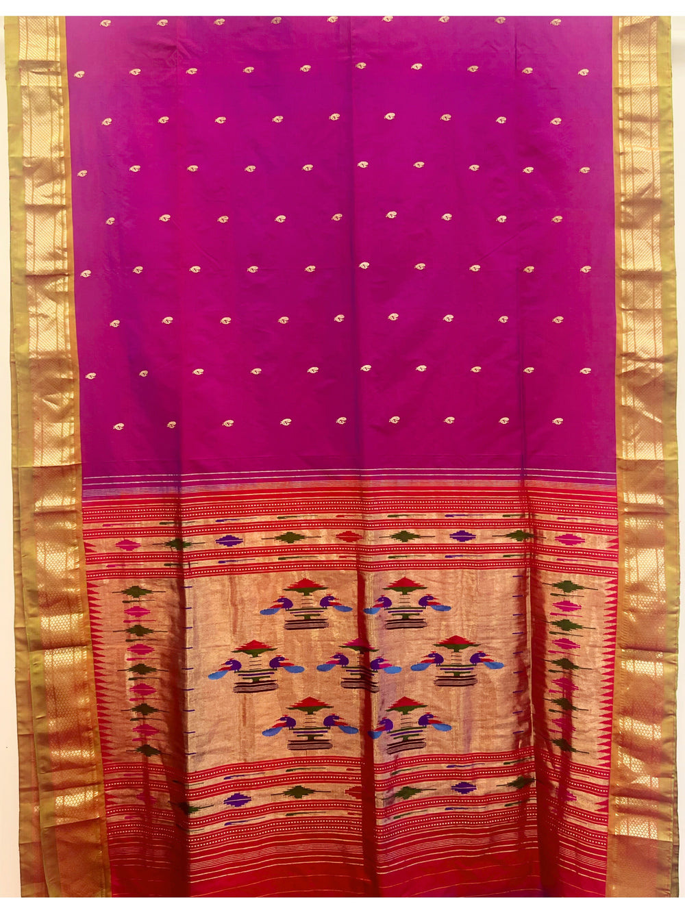 Purple Silk Paithani Saree