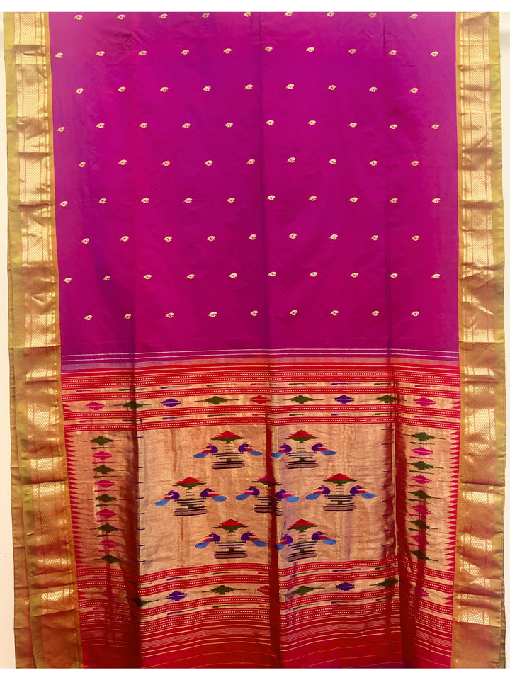 Purple Silk Paithani Saree