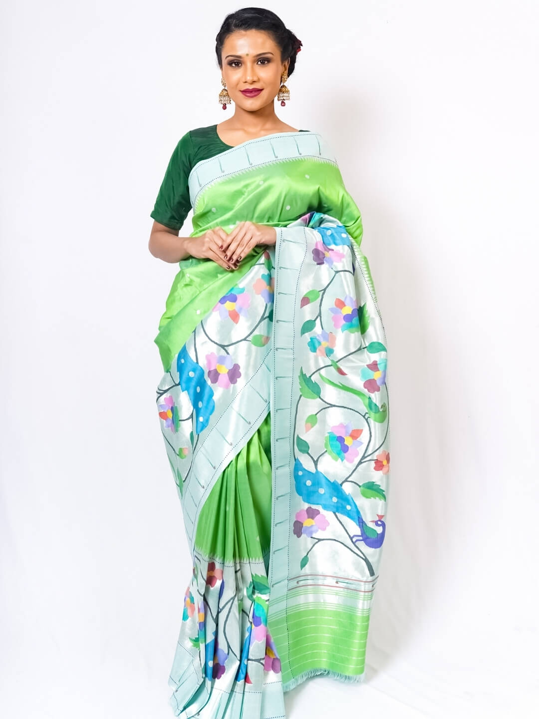 Pista Green Paithani Saree Online