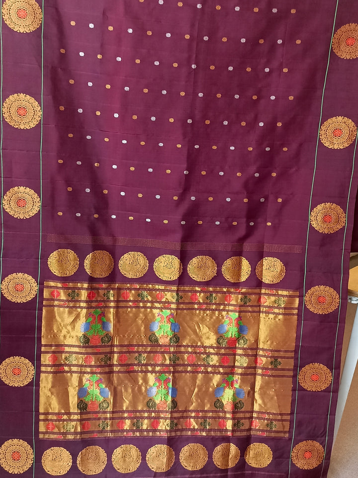 Wine Paithani Saree Online