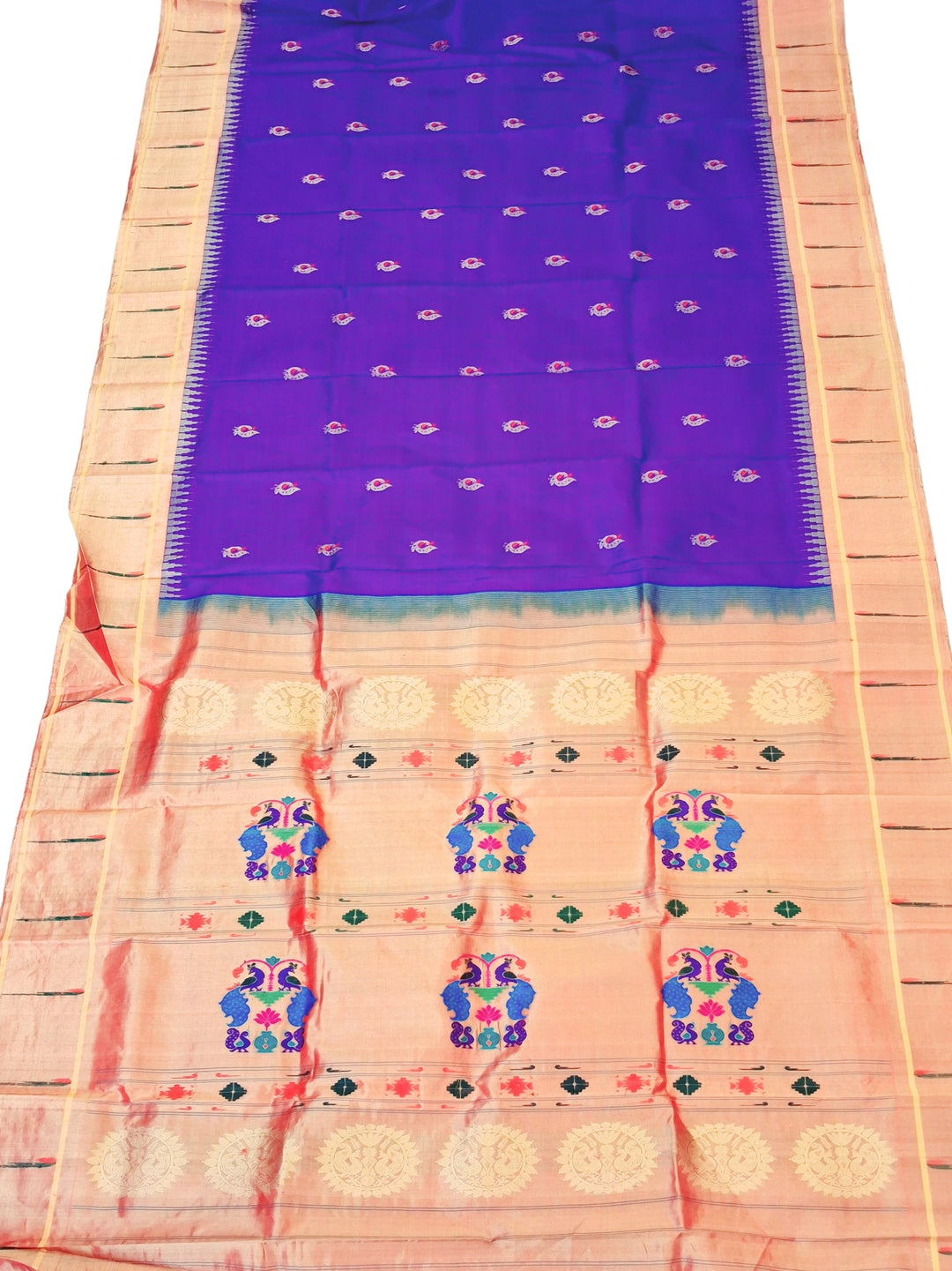 Blue Single Muniya Paithani Saree