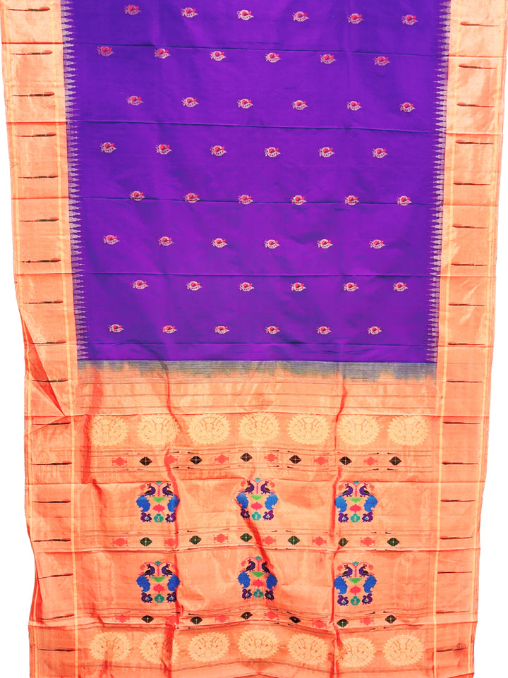 Blue Single Muniya Paithani Saree