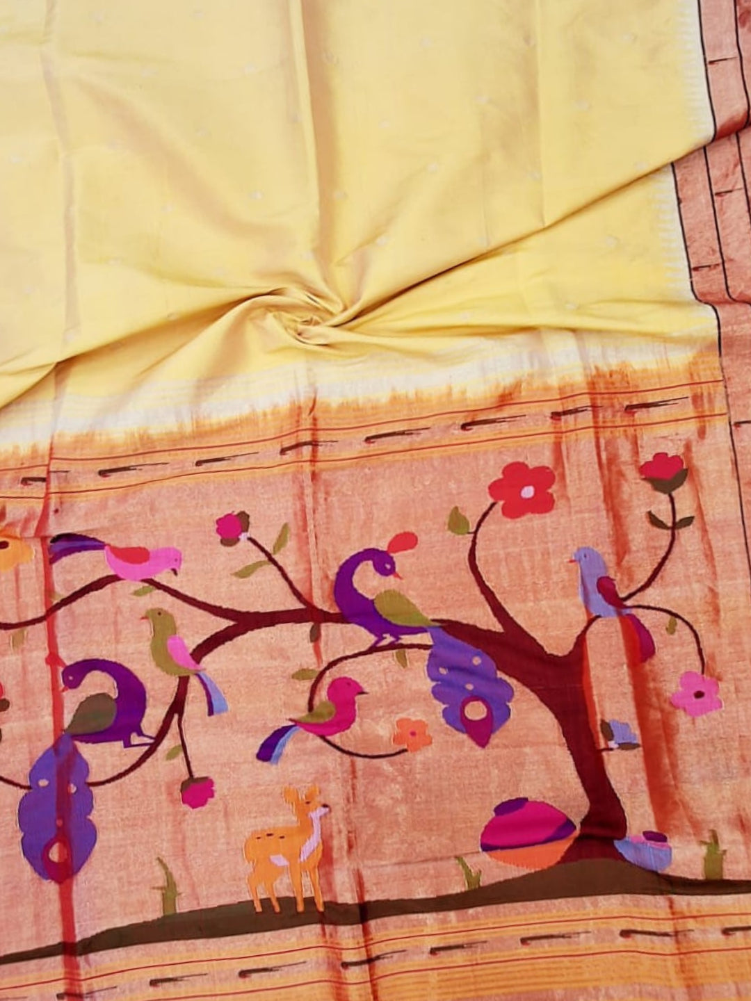 Butterscotch Yellow Paithani