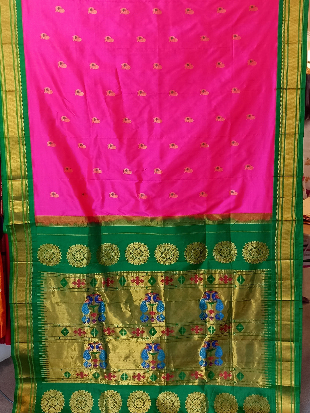Fuchsia Pink Paithani Saree