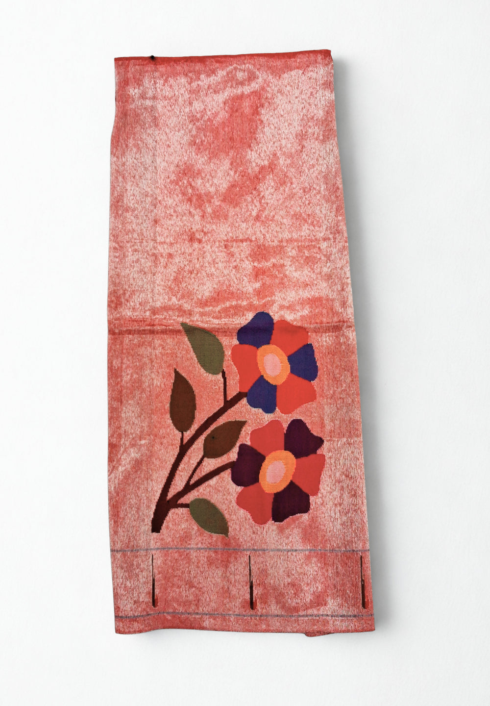 Tissue Pure Silk Blouse Piece with Flower Design
