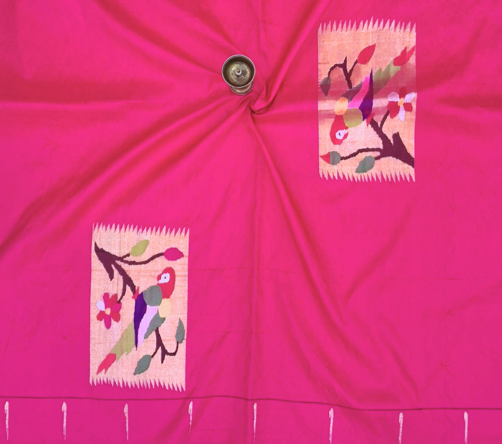 Pink Pure Silk Blouse Piece