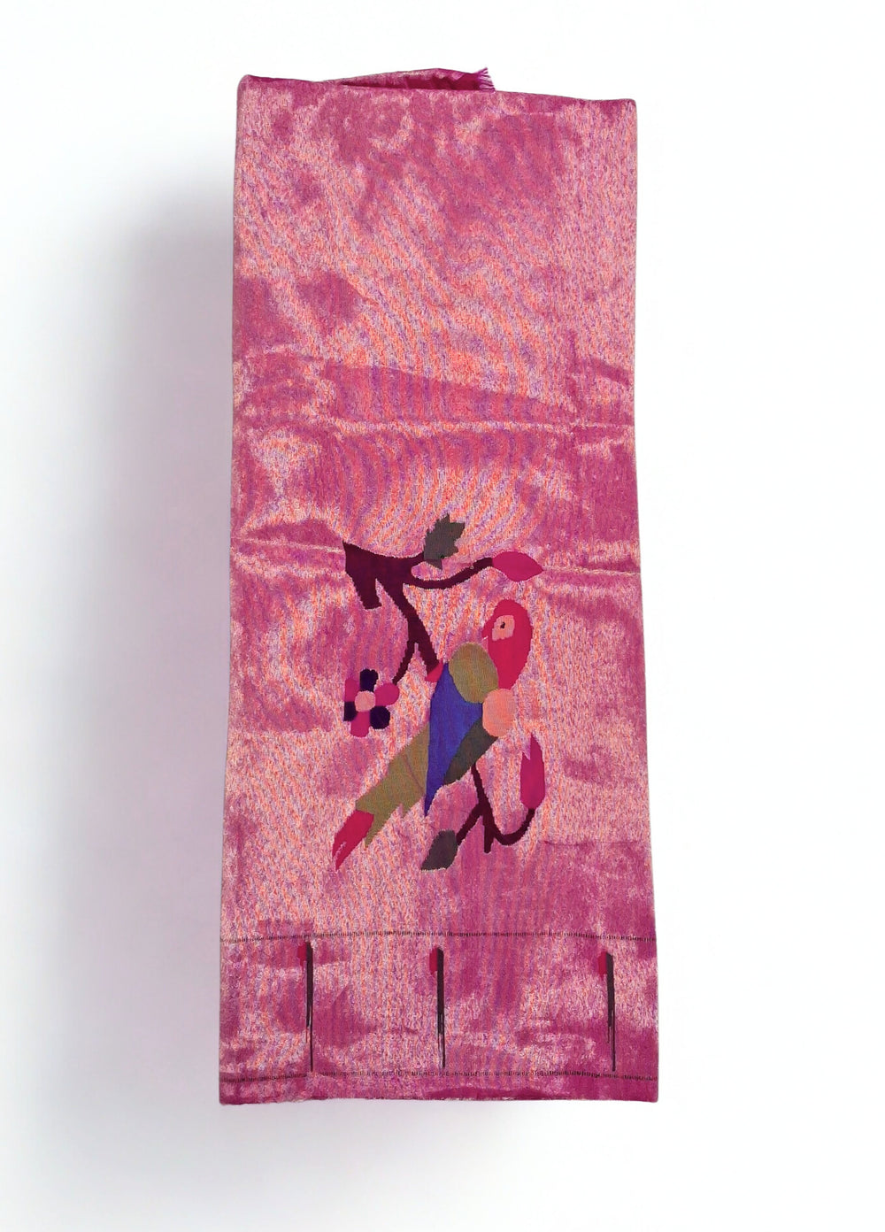 Tissue Three Patch Parrot Design Silk Blouse Piece