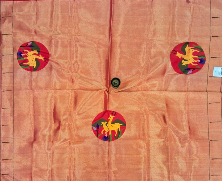 Golden Tissue Silk Blouse Piece