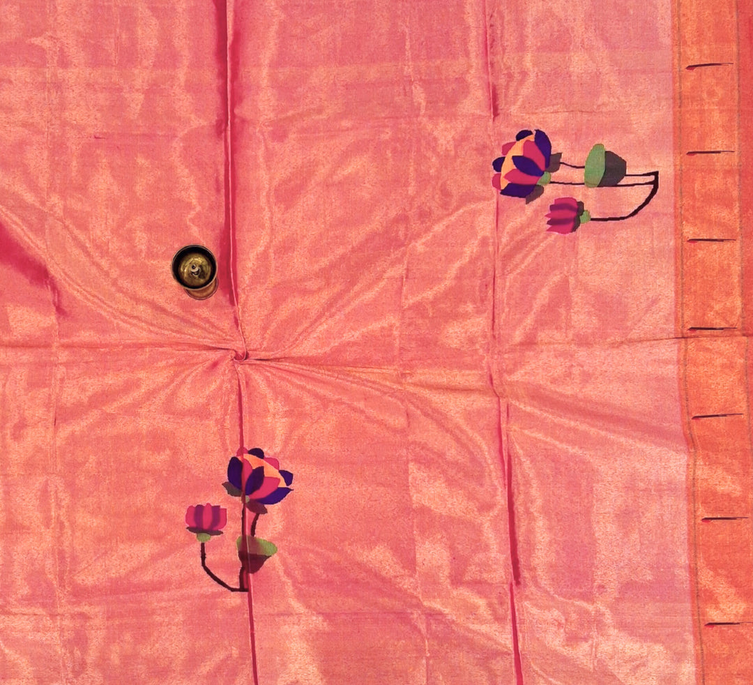 Rose Gold Blouse for Paithani Saree