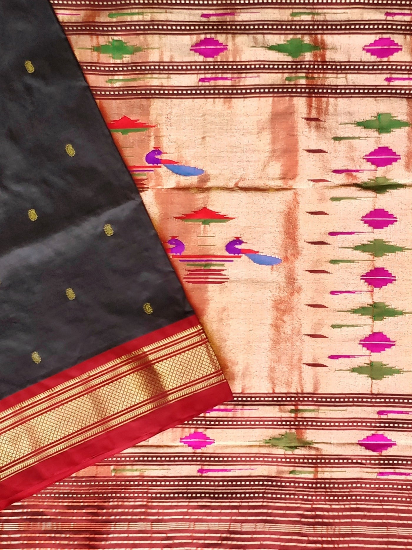 Black Silk Paithani