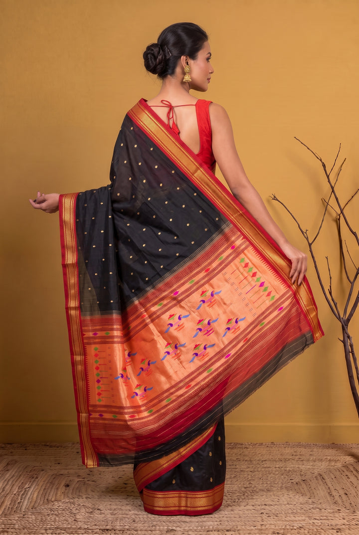 Black Silk Paithani Saree