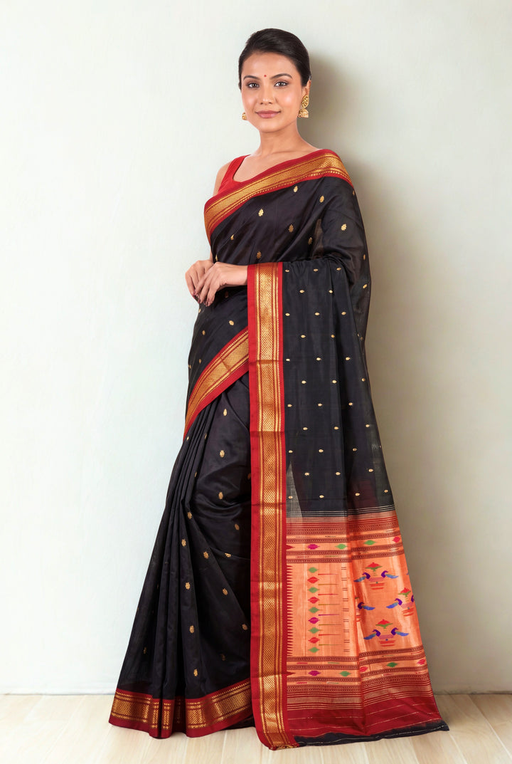 Black Silk Paithani Saree