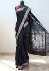 Black Silver Zari Paithani Saree