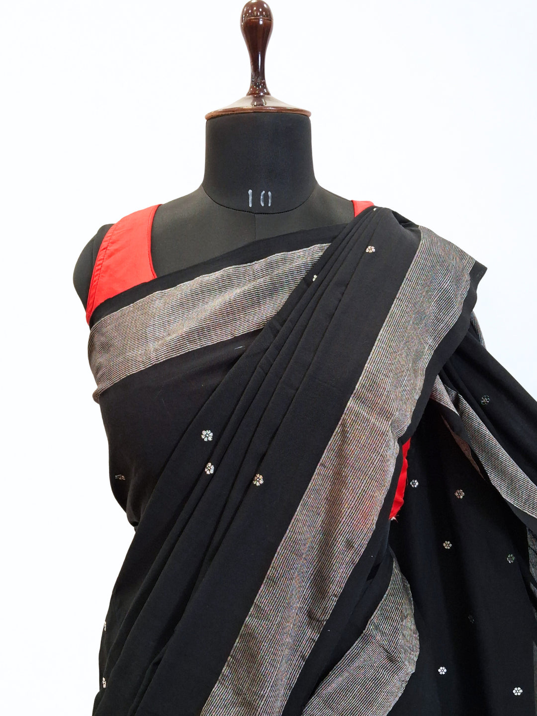 Black Silver Zari Paithani Saree