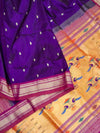 Navy Blue Handwoven Silk Paithani