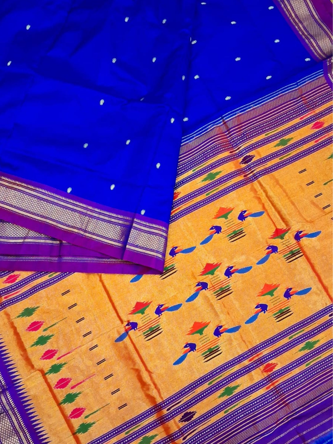 Blue Silk Paithani Saree