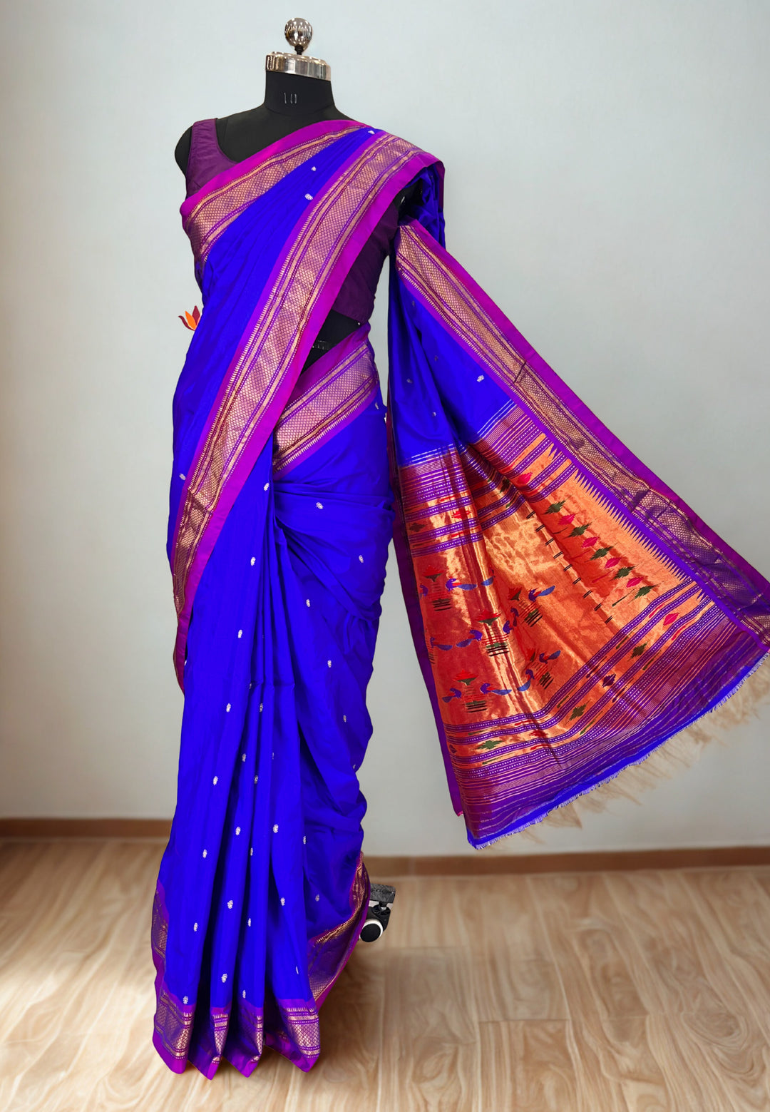Blue Silk Paithani Saree