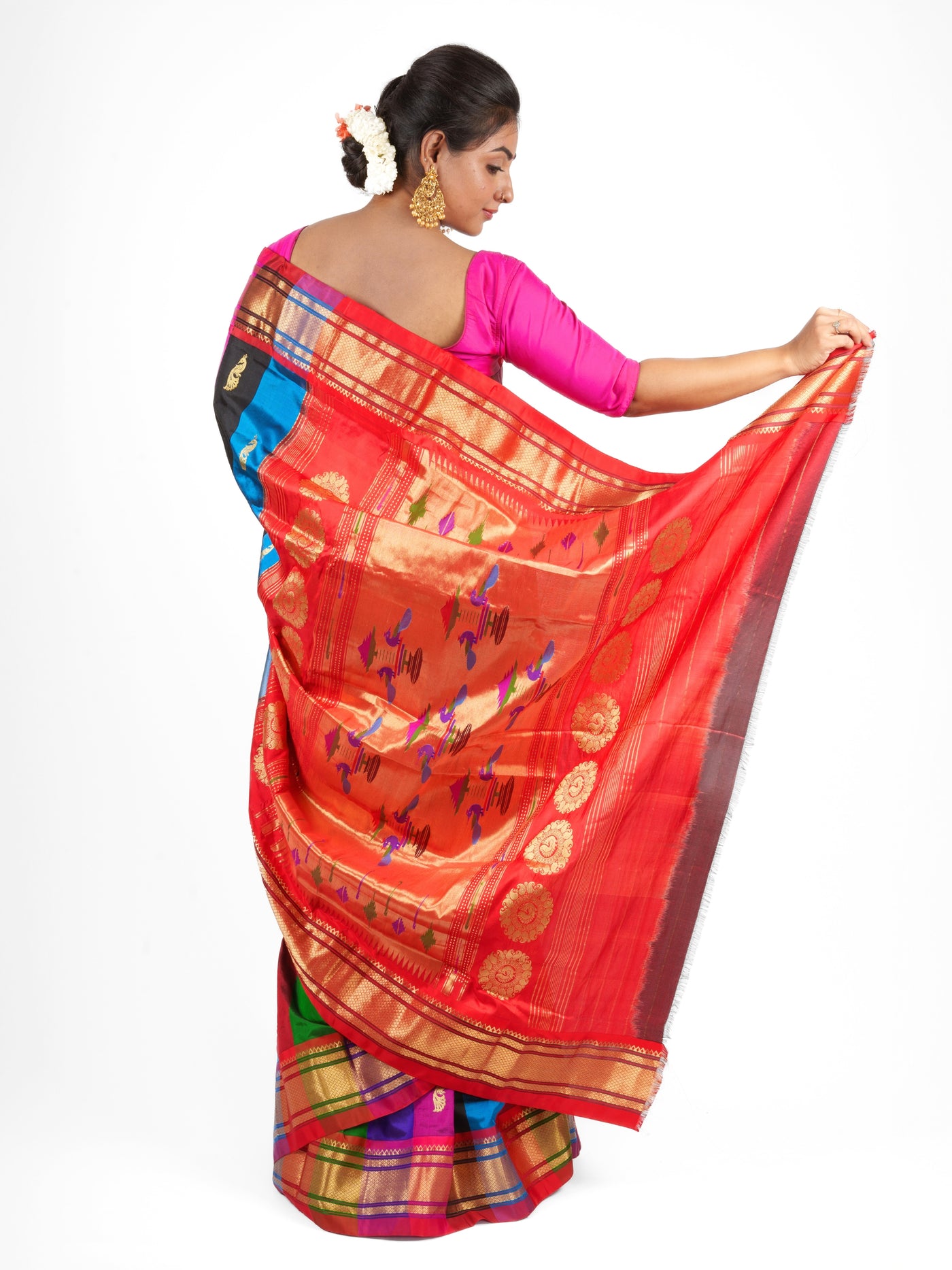 Multicolor silk paithani saree