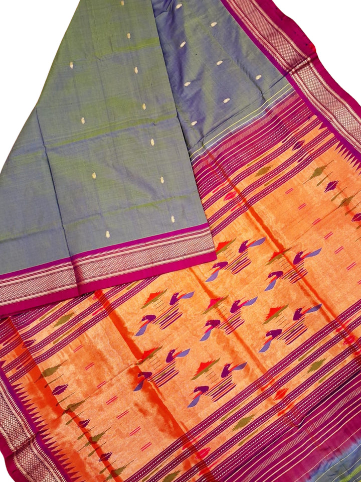 Mauve Silk Paithani Saree Sale