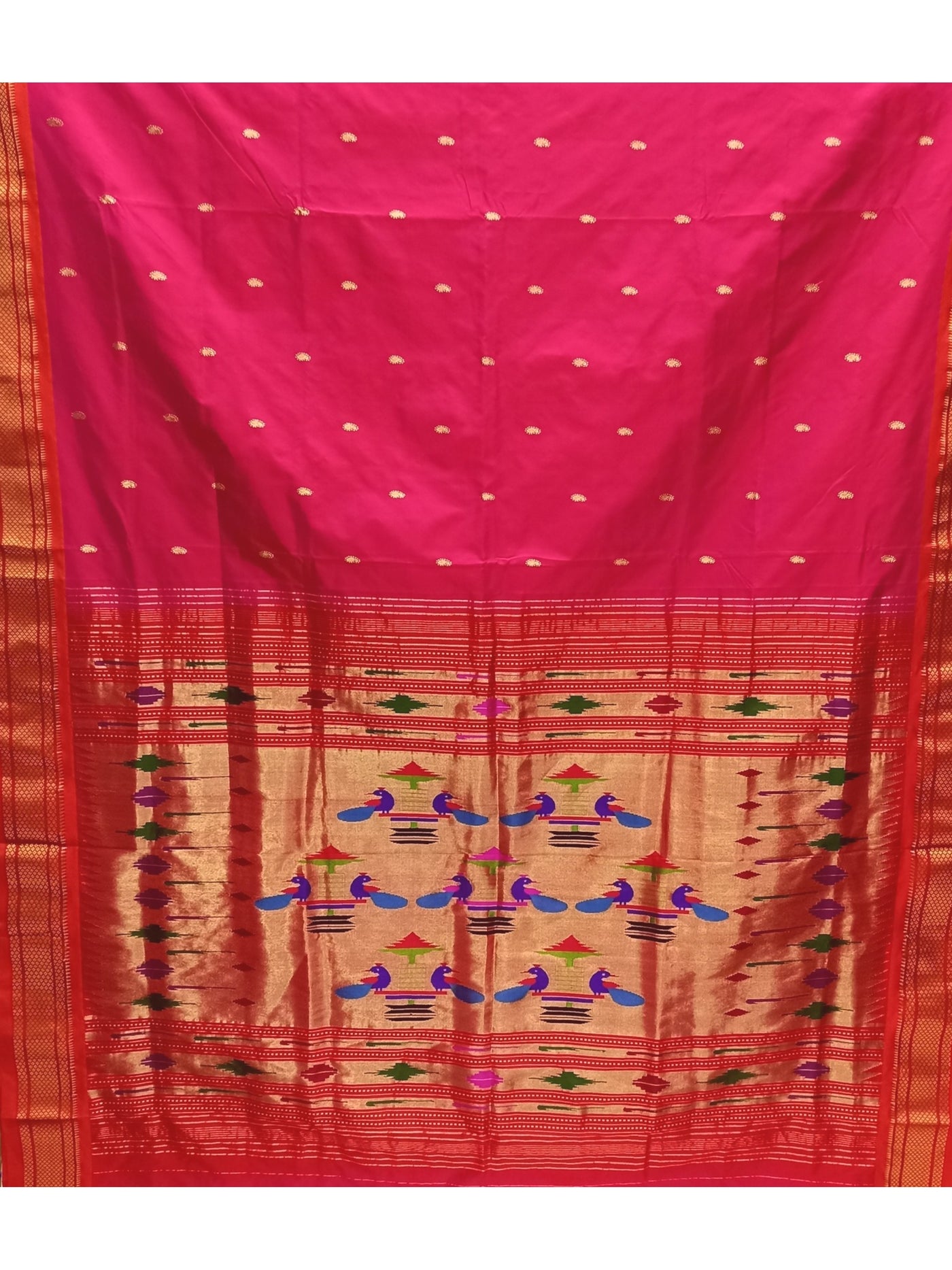 Pink Silk Handloom Paithani