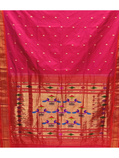 Pink Silk Handloom Paithani