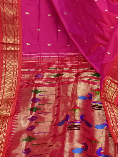 Pink Silk Handloom Paithani