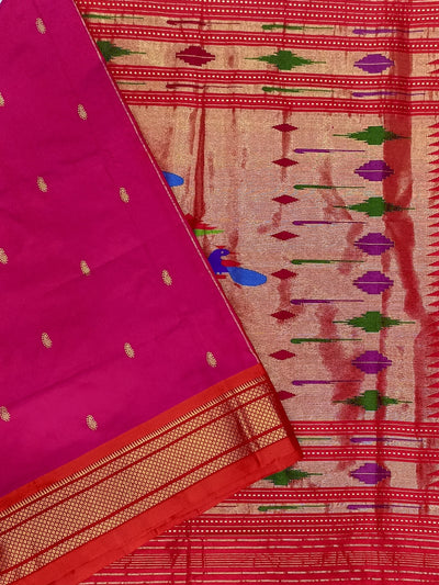 Pink Silk Handloom Paithani