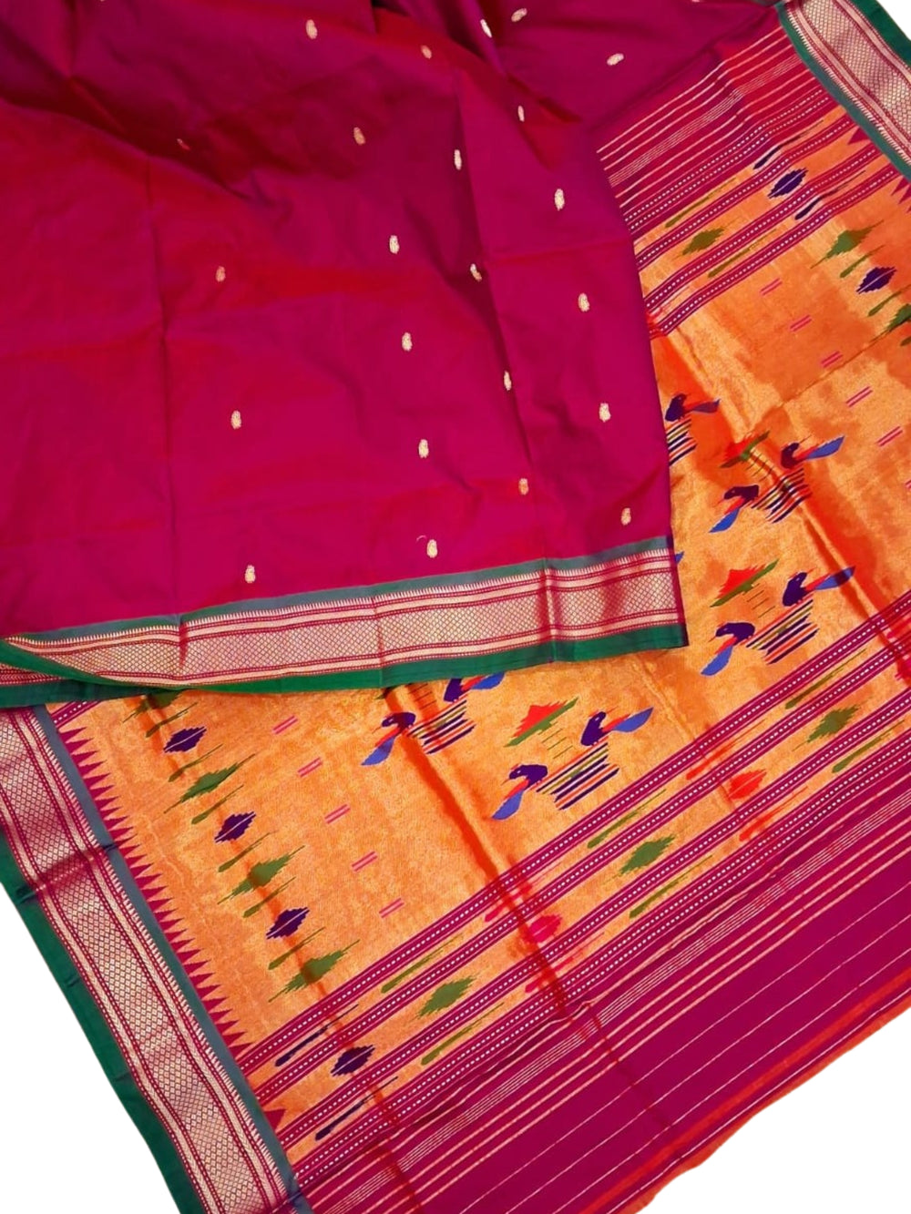 Magenta Wedding Paithani Saree