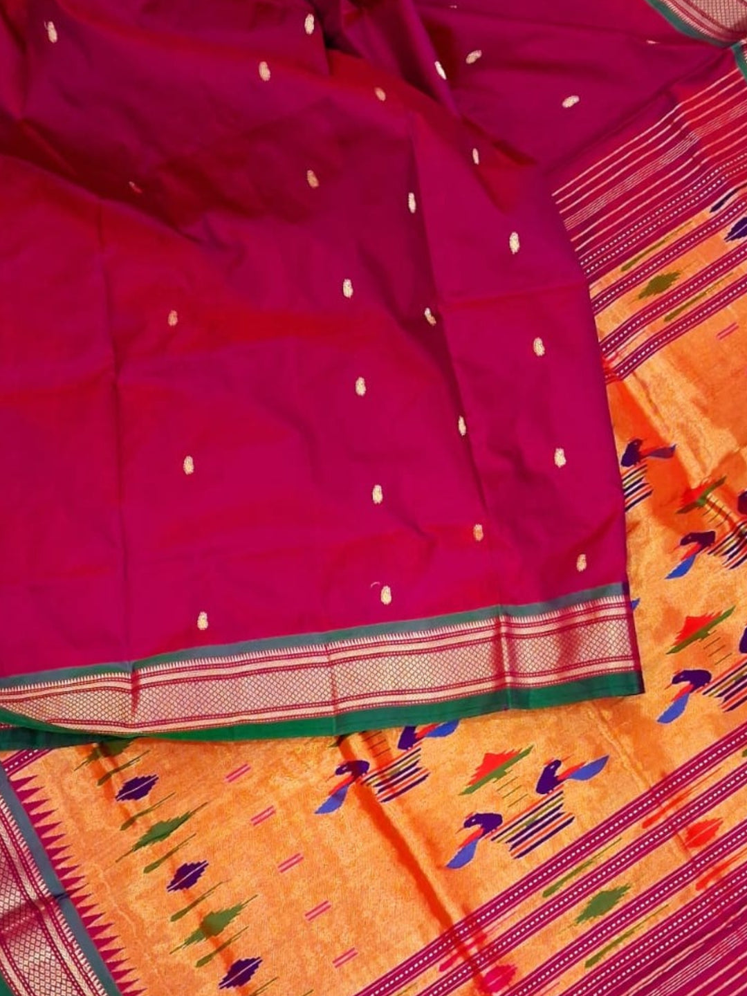Magenta Wedding Paithani Saree