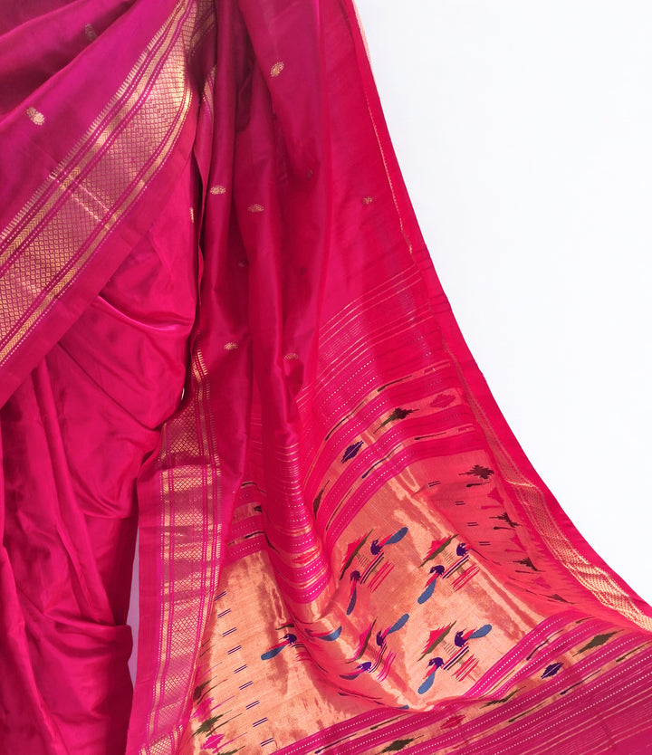 Pink Paithani Saree