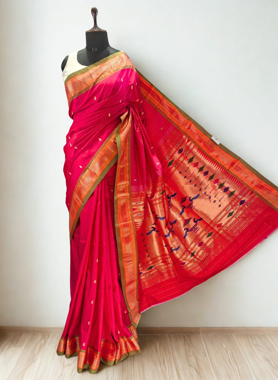 Pink Paithani with Gold Zari