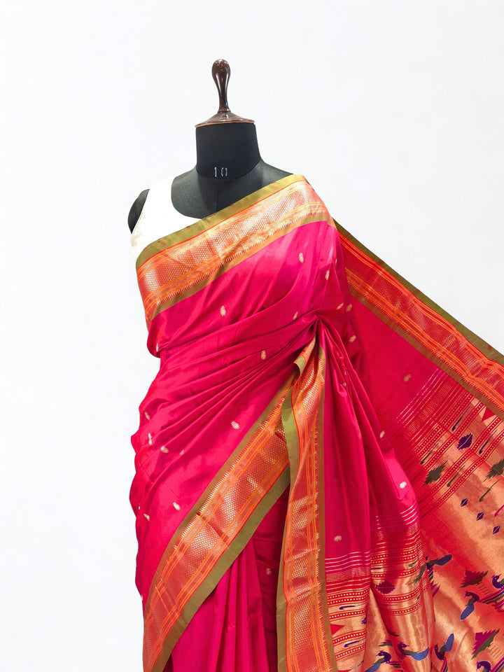 Pink Paithani with Gold Zari