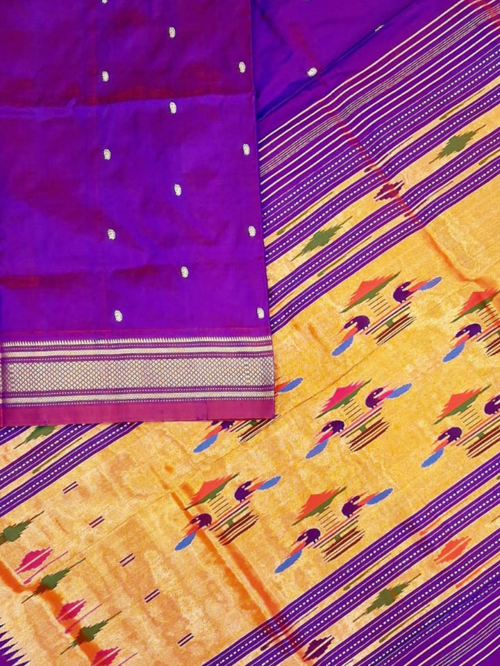 Purple Silk Paithani