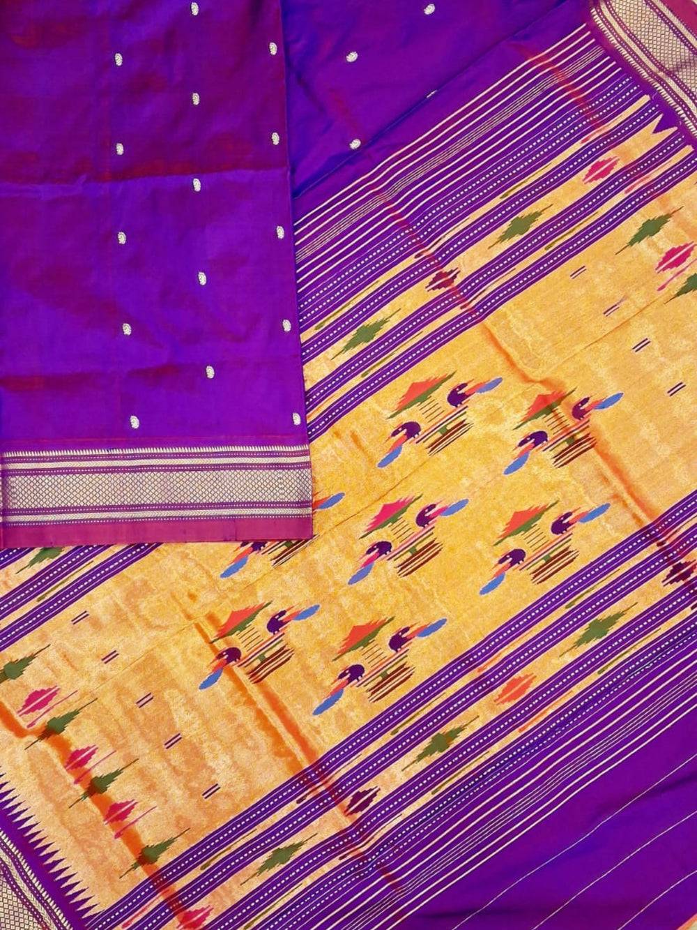 Purple Silk Paithani