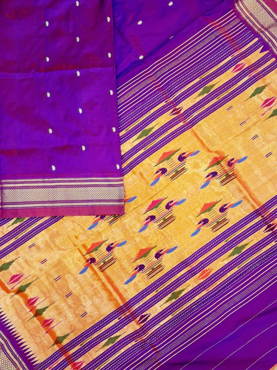 Purple Silk Paithani