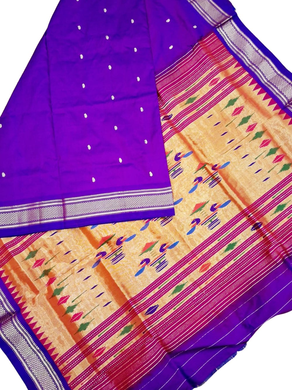 Purple Silk Paithani Saree