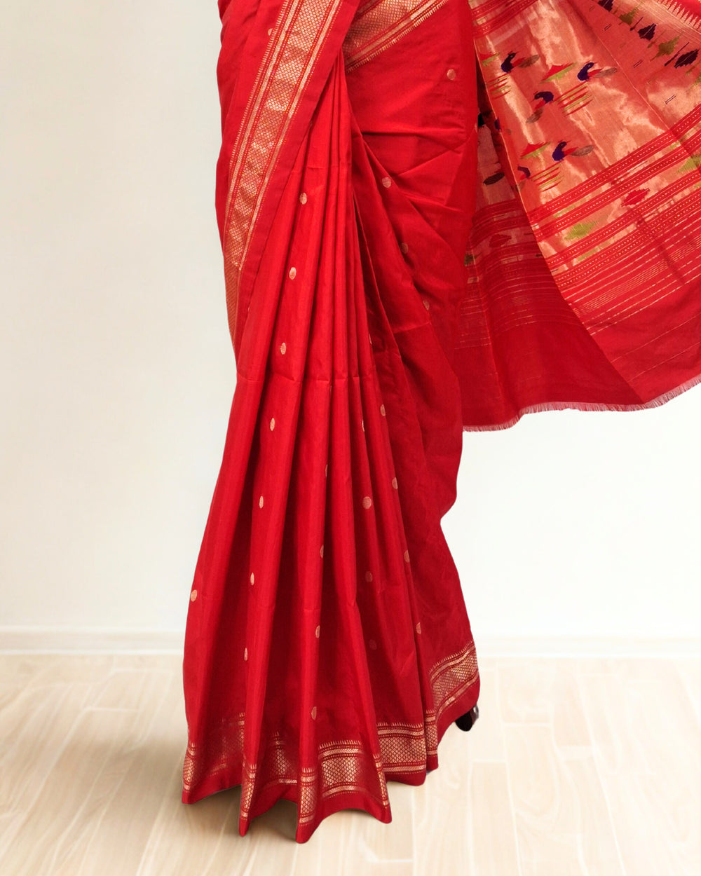 Red Silk Paithani Saree