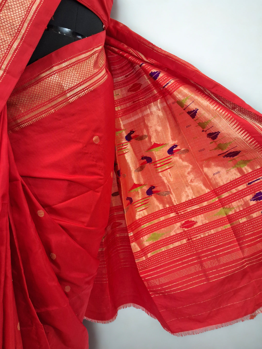 Red Silk Paithani Saree