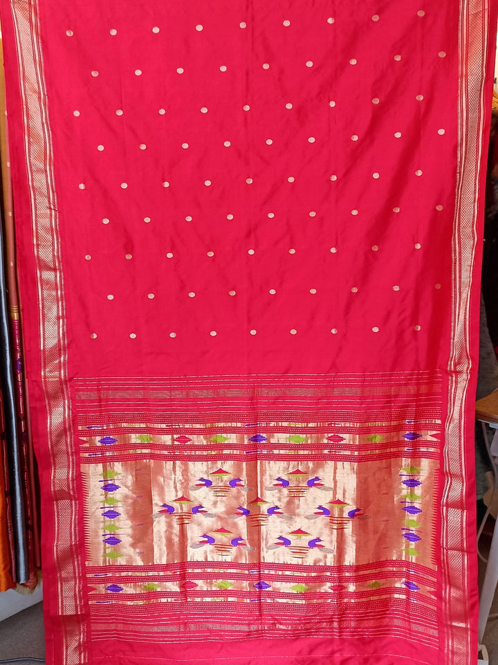 Red Silk Paithani Saree