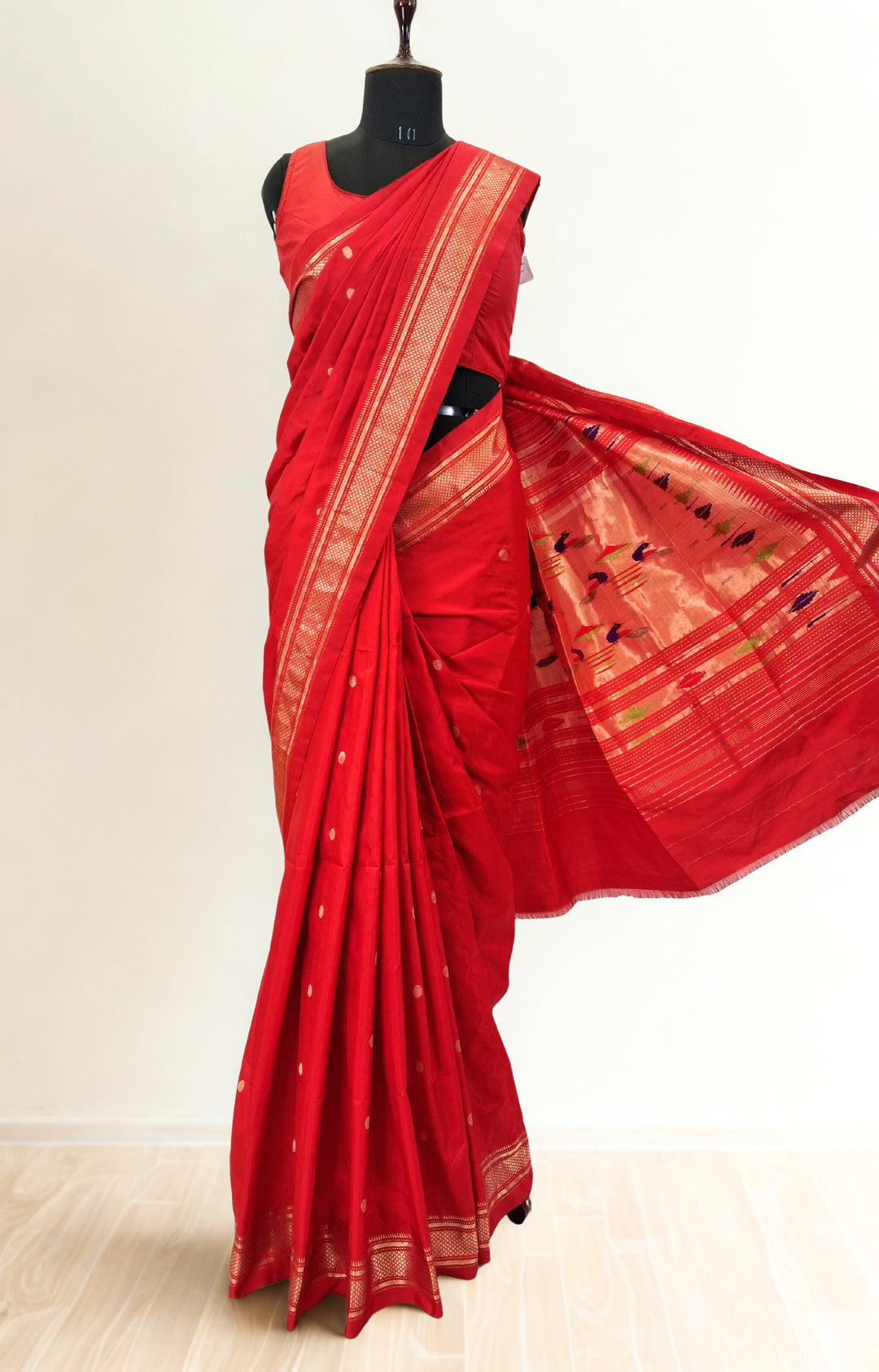 Red Silk Paithani Saree