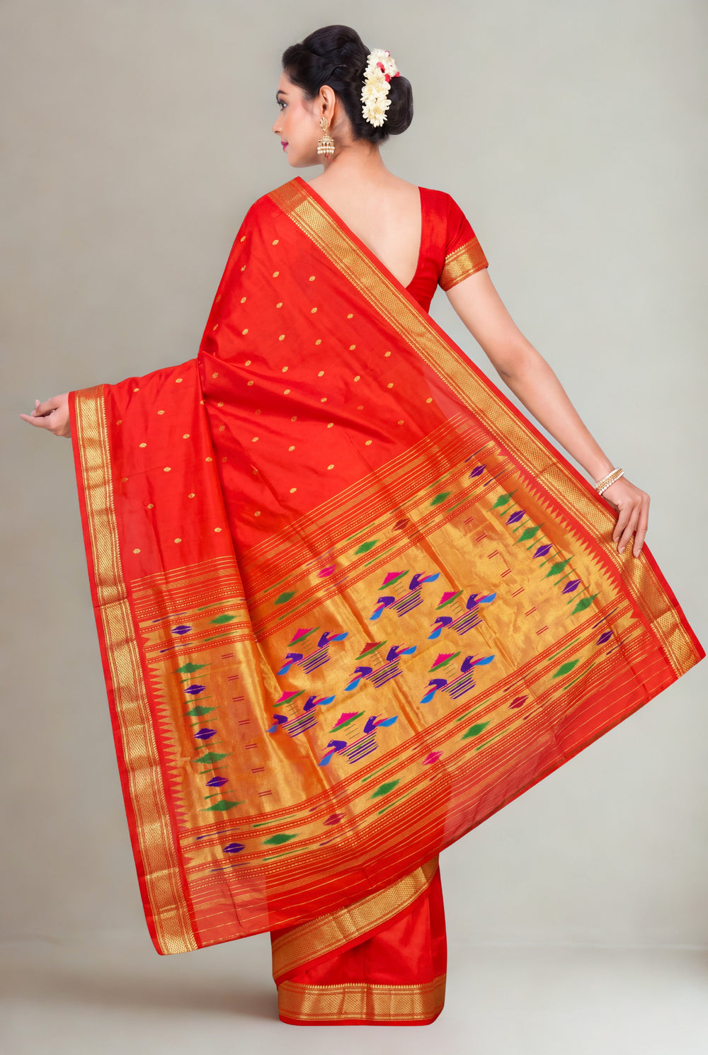 Red Silk Paithani Saree