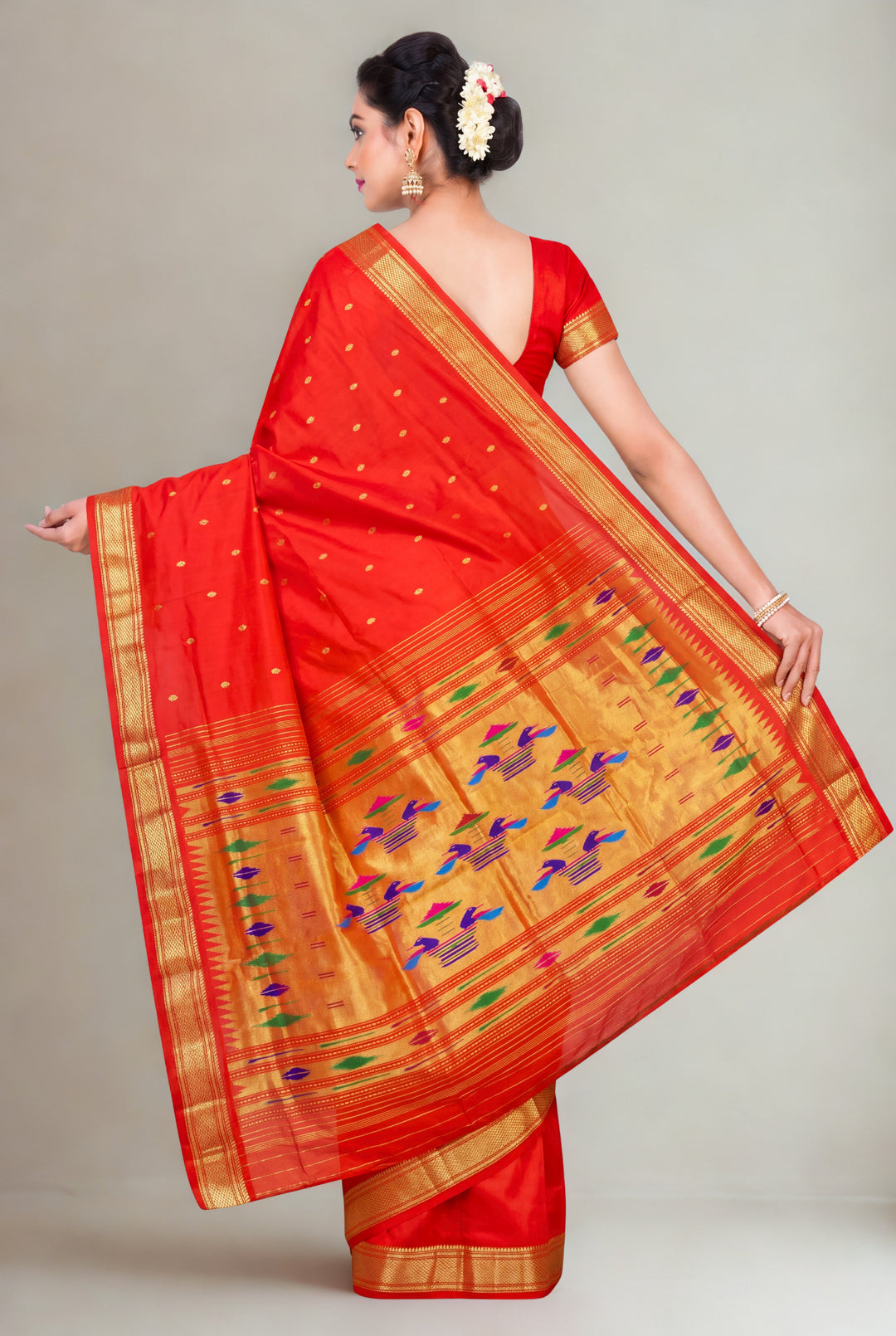 Red Silk Paithani Saree