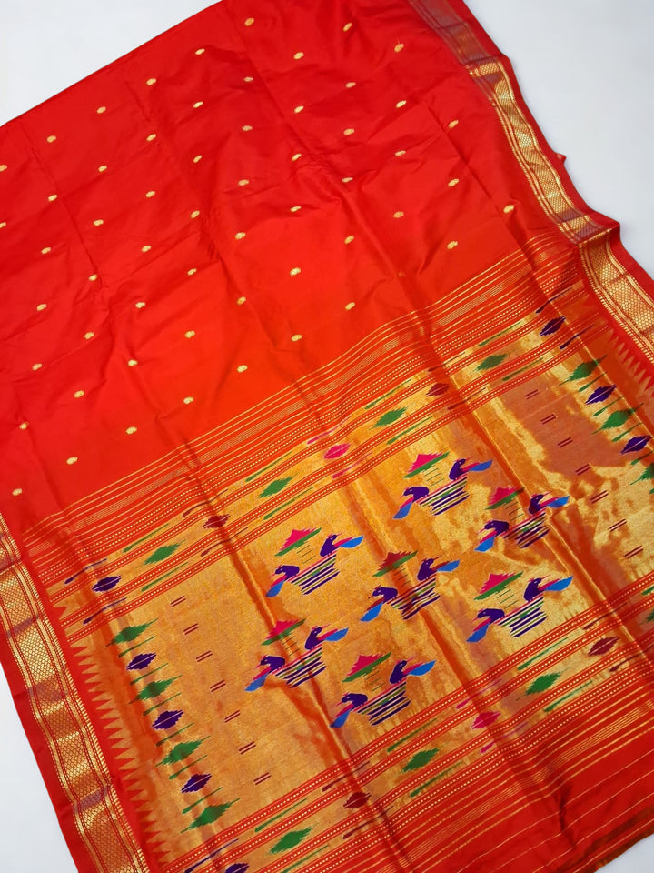 Red Silk Paithani Saree