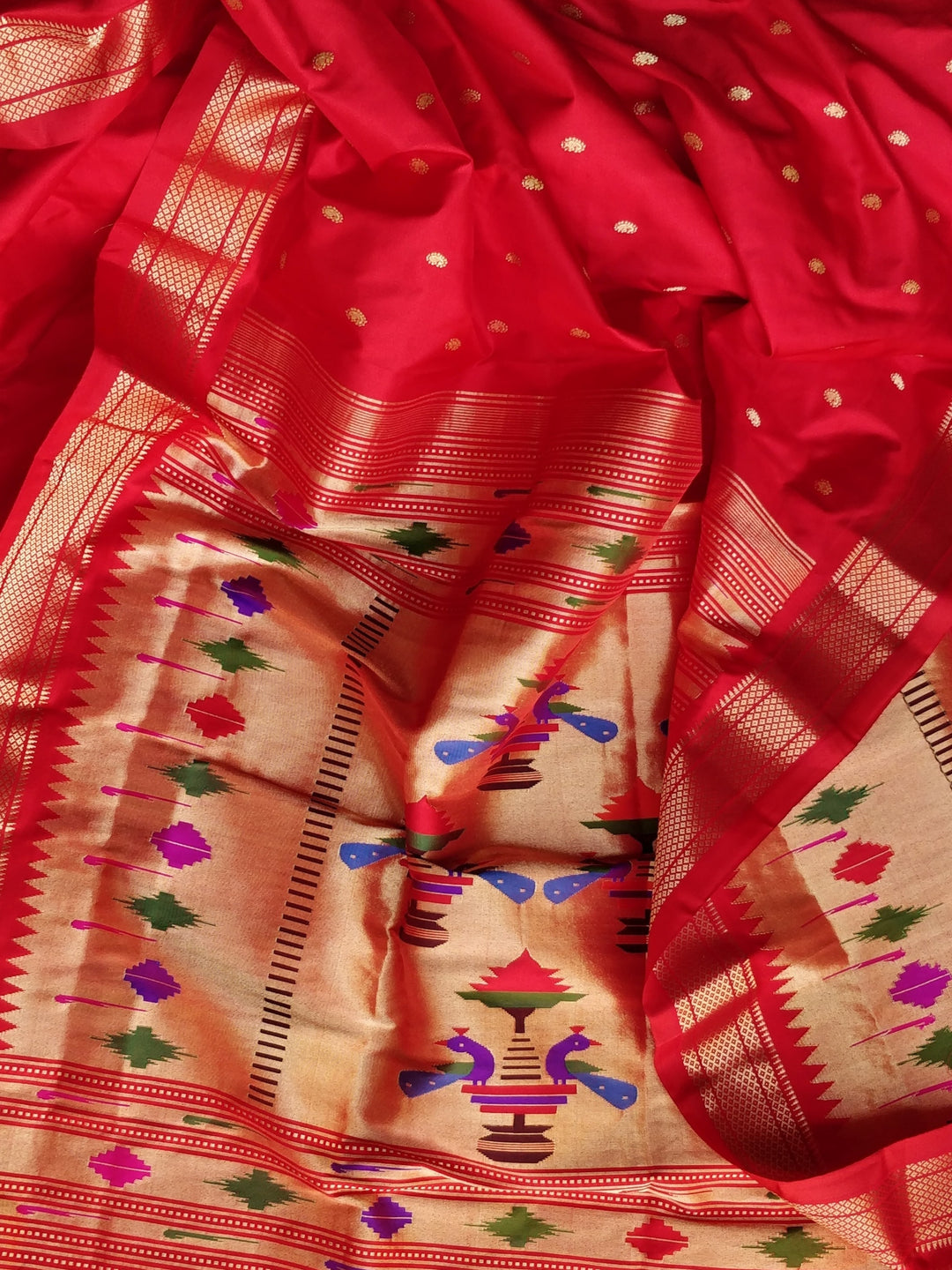 Red Paithani Saree for Wedding