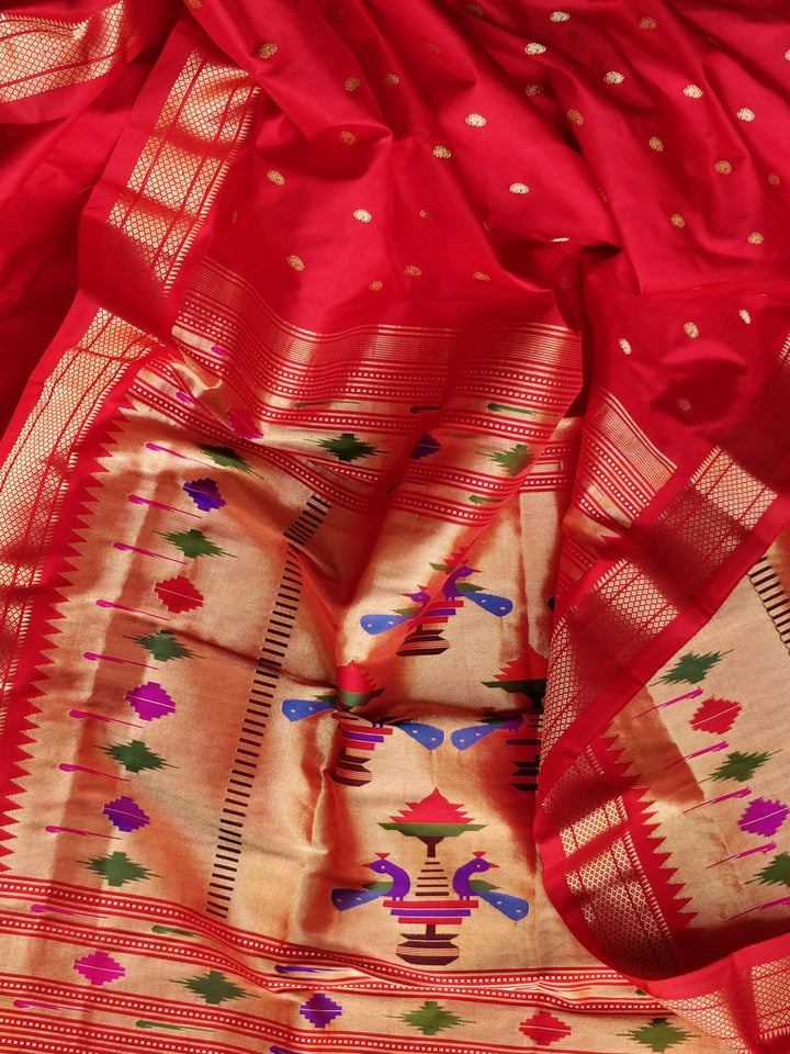 Red Paithani Saree for Wedding