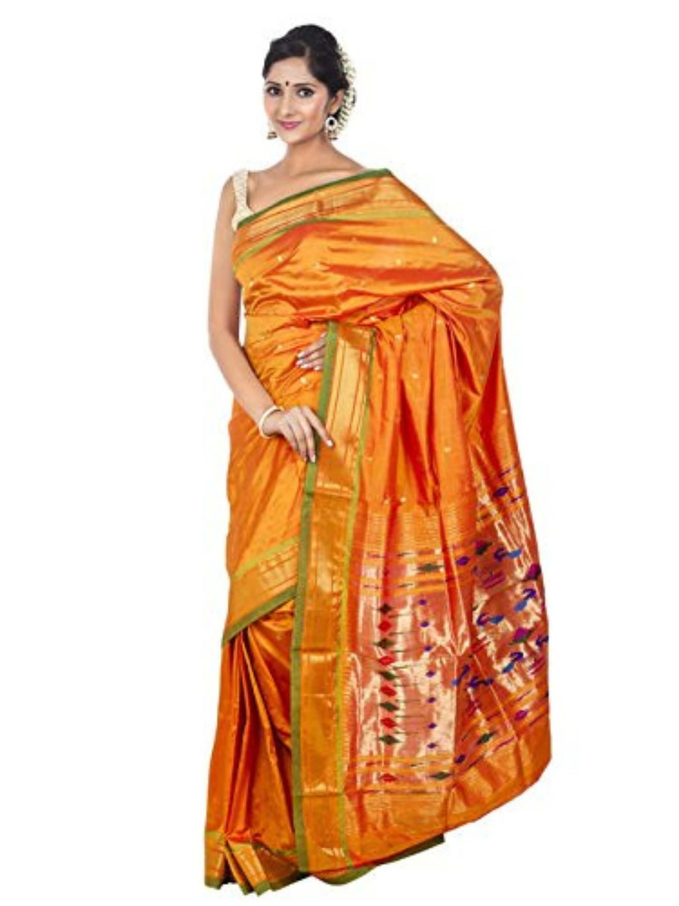 Yellow Paithani Saree