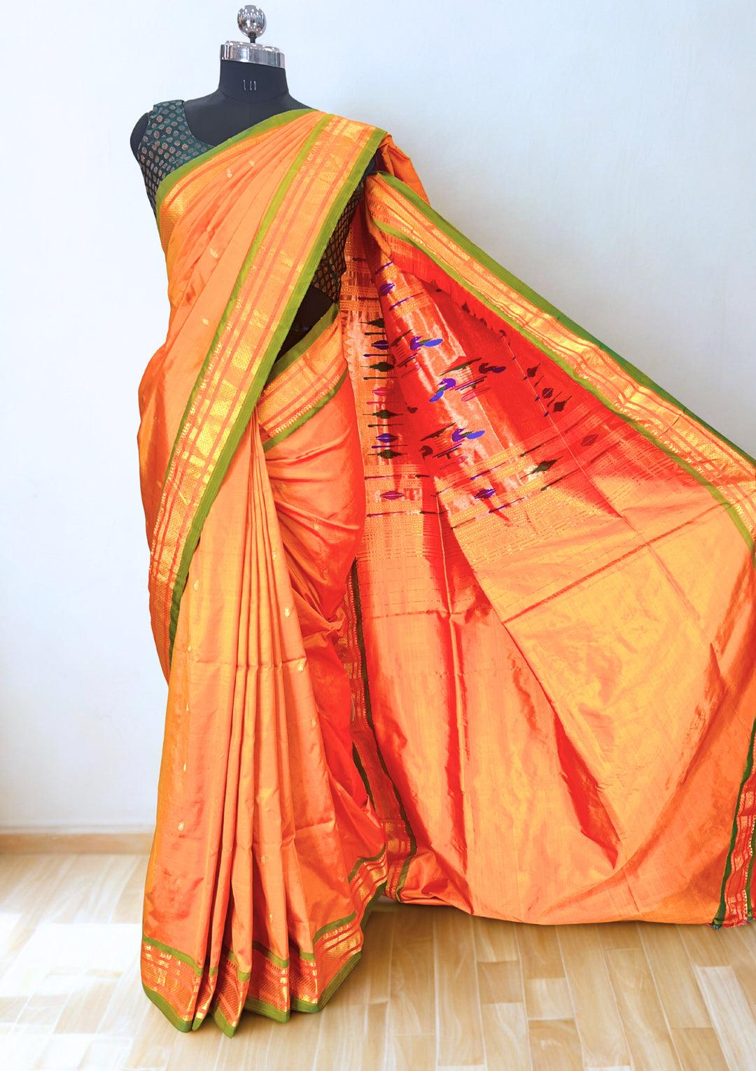 Yellow Paithani Saree with Gold Zari