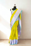 Olive Green Gadwal Silk Saree