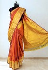 Rust Orange Gadwal Silk Saree Online