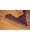 Handwoven Pink and Green Checks Gadwal Silk Saree